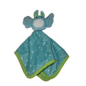 Parents Choice Bat Lovey 12" Security Blanket Rattle Crinkle Blue Green